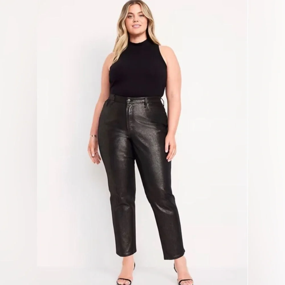 Old Navy High Rise Shine OG Straight Ankle Secret Smooth Pockets Jean Size 10